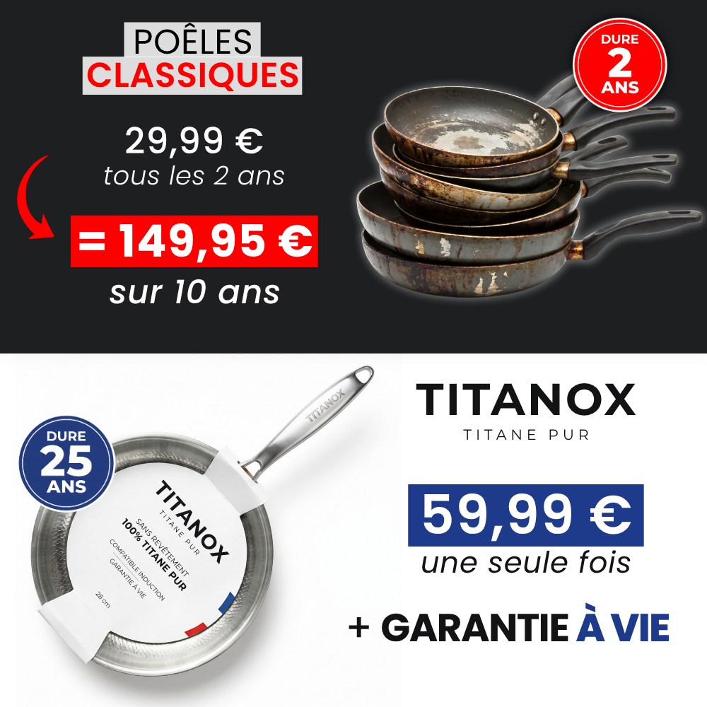 Poêle 100% Titane Pur — TITANOX®