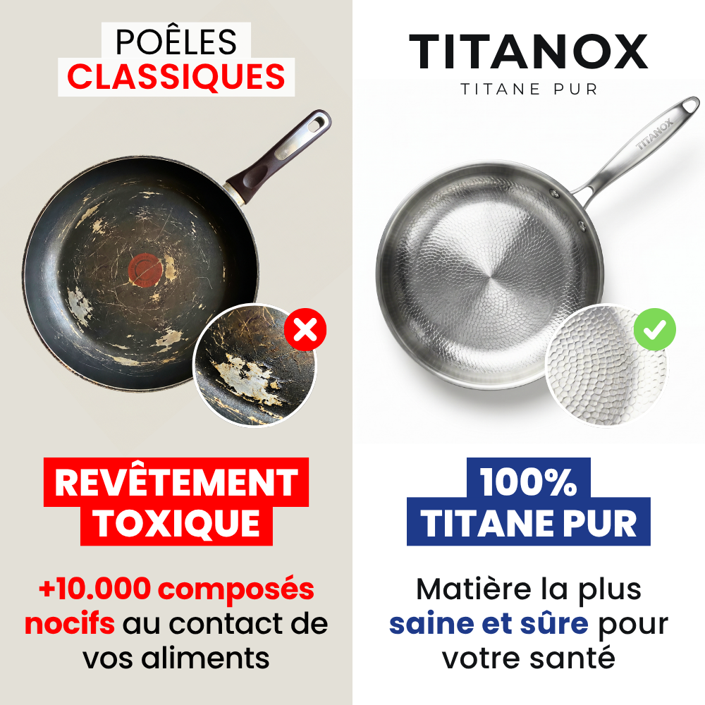 Poêle 100% Titane Pur — TITANOX®
