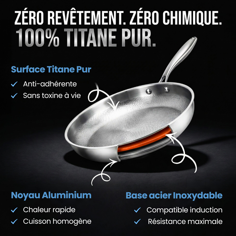 Poêle 100% Titane Pur — TITANOX®