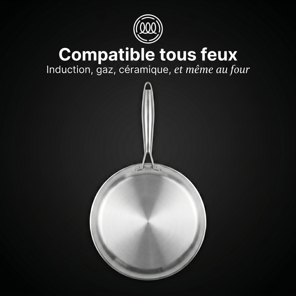 Crêpière 100% Titane Pur (28 cm) — TITANOX®
